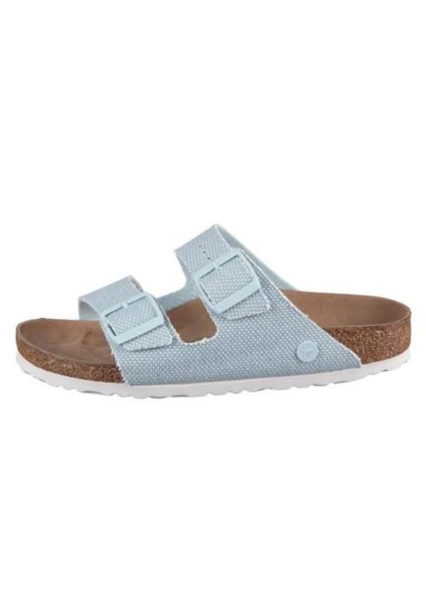 Klapki unisex Birkenstock Arizona Rivet. Zapięcie: bez zapięcia. Kolor: zielony. Materiał: bawełna, syntetyk, materiał. Szerokość cholewki: normalna. Sport: turystyka piesza