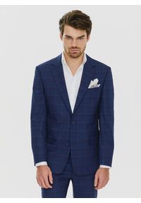 Pako Lorente - PAKO LORENTE – Granatowa marynarka garniturowa w czerwono-niebieską kratkę. Okazja: na wesele, na ślub cywilny, na komunię. Kolor: czerwony, niebieski, wielokolorowy. Materiał: poliester, wełna, lycra. Wzór: kratka #1