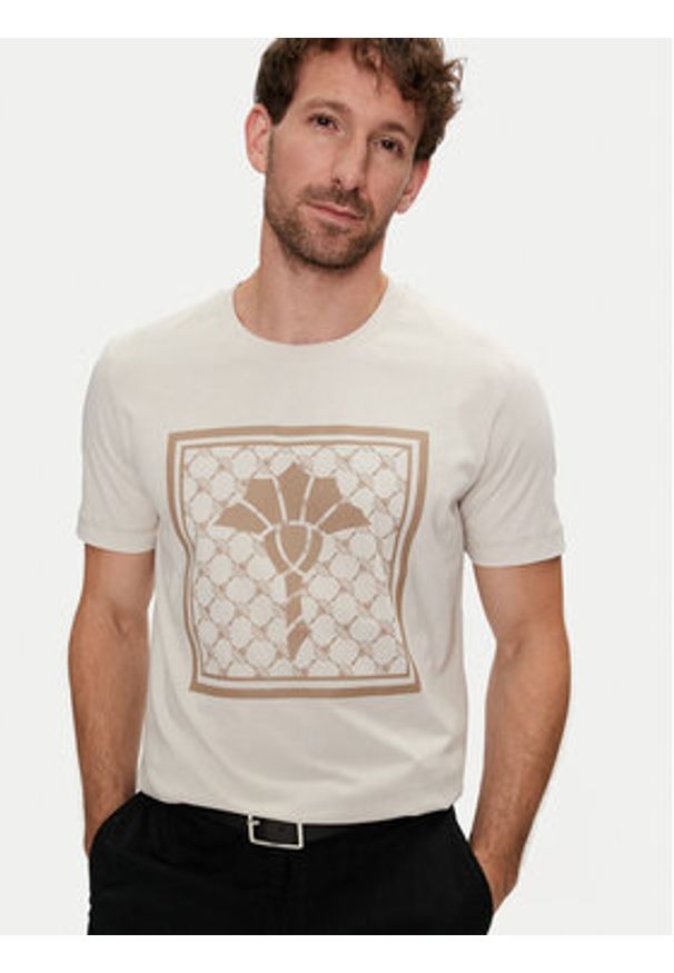 JOOP! T-Shirt 17 JJ-08Bilal 30042365 Beżowy Modern Fit. Kolor: beżowy. Materiał: bawełna