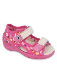 Befado obuwie dziecięce pu 065P153 różowe. Kolor: różowy. Materiał: bawełna, tkanina #4