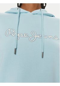 Pepe Jeans Bluza Lana Hoodie PL581440 Niebieski Regular Fit. Kolor: niebieski. Materiał: bawełna #5