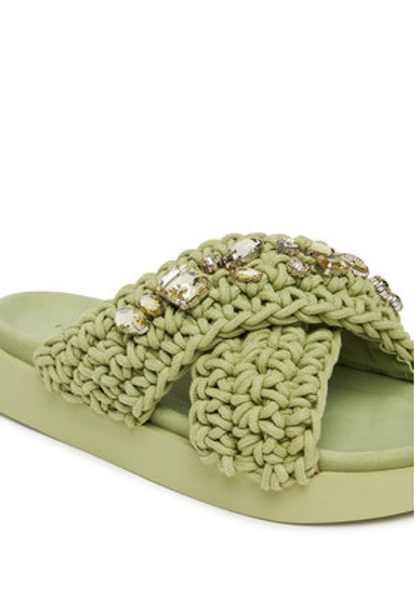 Inuikii Klapki Woven Stones 70104-106 Zielony. Kolor: zielony. Materiał: materiał