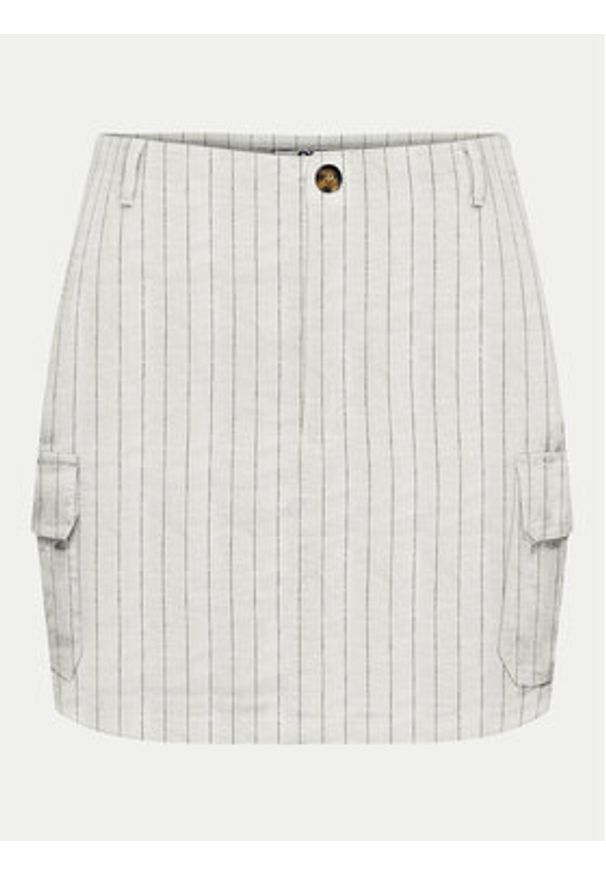 only - ONLY Spódnica mini Malfy-Caro 15310982 Biały Regular Fit. Kolor: biały. Materiał: wiskoza