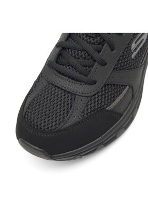 skechers - Skechers Sneakersy OAK CANYON VERKETTA 51898 BBK Czarny. Kolor: czarny. Materiał: skóra