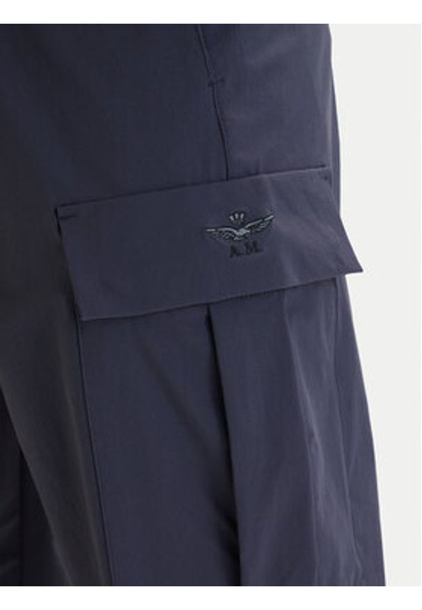 Aeronautica Militare Spodnie cargo 261PA1709UCT04291 Granatowy Comfort Fit. Kolor: niebieski. Materiał: syntetyk