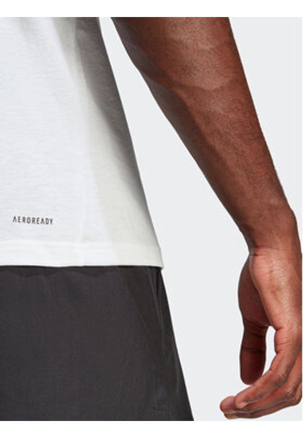 Adidas - adidas T-Shirt Train Essentials Feelready Logo Training IM4373 Biały Regular Fit. Kolor: biały. Materiał: bawełna, syntetyk