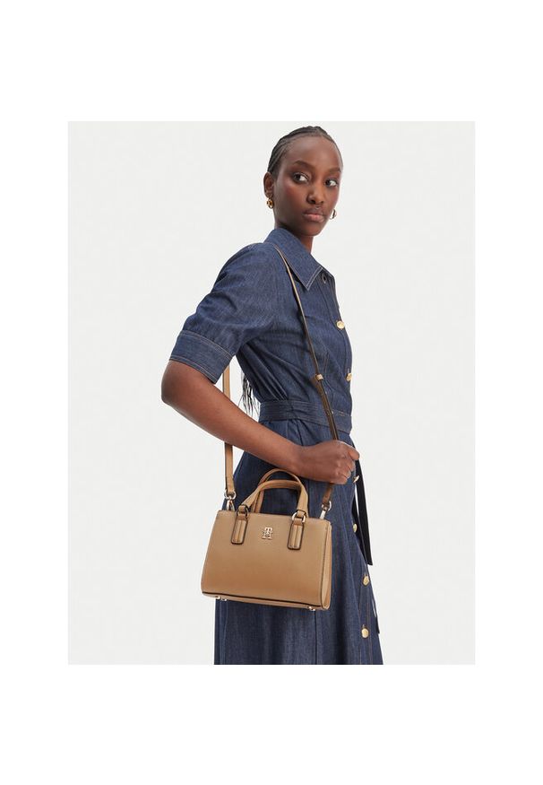 TOMMY HILFIGER - Torebka Tommy Hilfiger. Kolor: brązowy