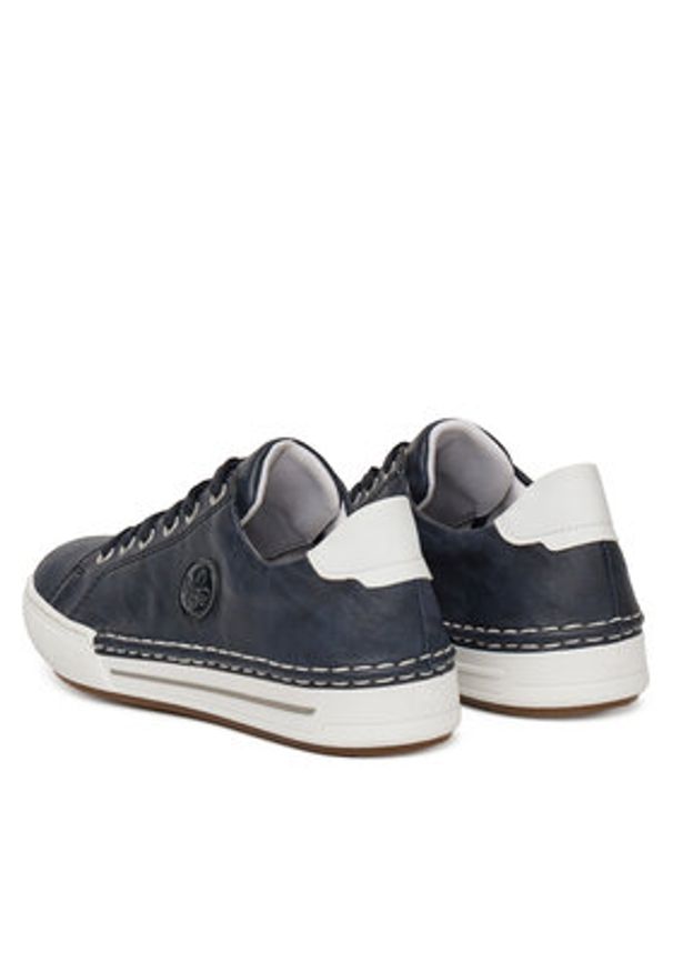 Rieker Sneakersy L7210-14 Granatowy. Kolor: niebieski. Materiał: skóra