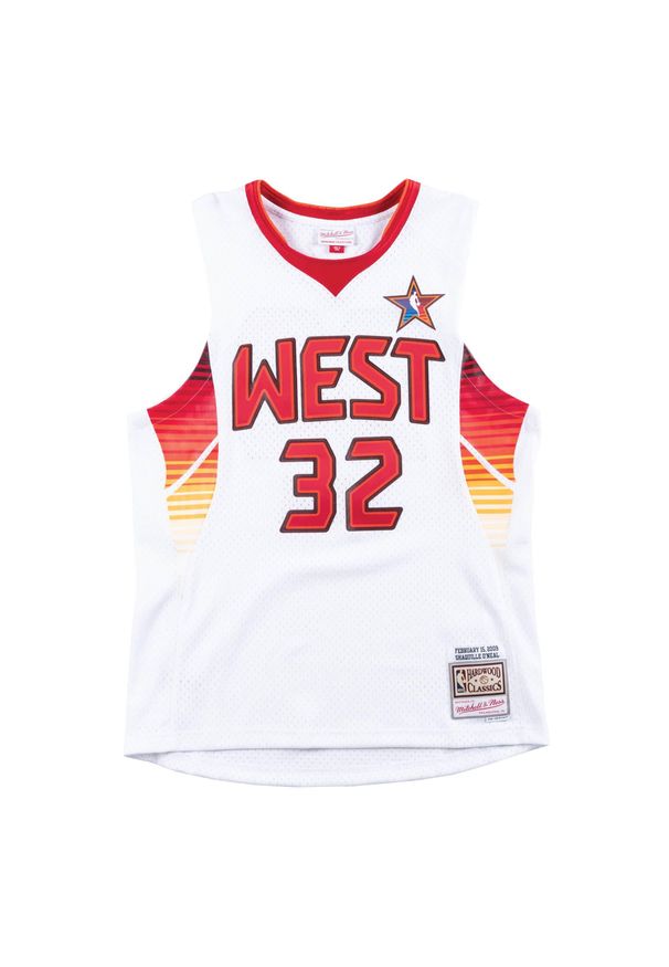 Mitchell & Ness - Koszulka NBA All Star West Shaquille O'Neal. Kolor: biały. Sport: koszykówka