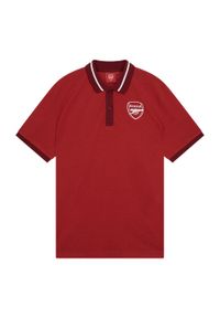 ARSENAL - Polo męskie Arsenal. Typ kołnierza: polo. Kolor: czerwony