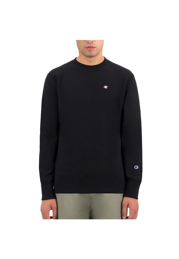 Champion - CHAMPION REVERSE WEAVE SWEATSHIRT > 215215-KK001. Materiał: bawełna, poliester. Wzór: aplikacja. Styl: elegancki, klasyczny