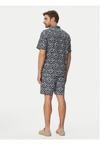 Jack & Jones Komplet koszula i szorty materiałowe Milo Seersucker Resort 12297829 Granatowy Loose Fit. Kolor: niebieski. Materiał: bawełna #6