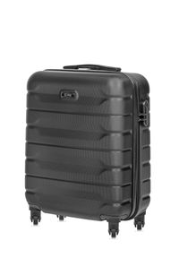 Ochnik - Komplet walizek na kółkach 19''/24''/28''. Kolor: czarny. Materiał: guma, poliester, materiał, kauczuk #10
