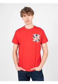 Pepe Jeans T-shirt "Alford" | PM508260 | Alford | Mężczyzna | Czerwony. Okazja: na co dzień. Kolor: czerwony. Materiał: bawełna. Wzór: nadruk. Styl: casual