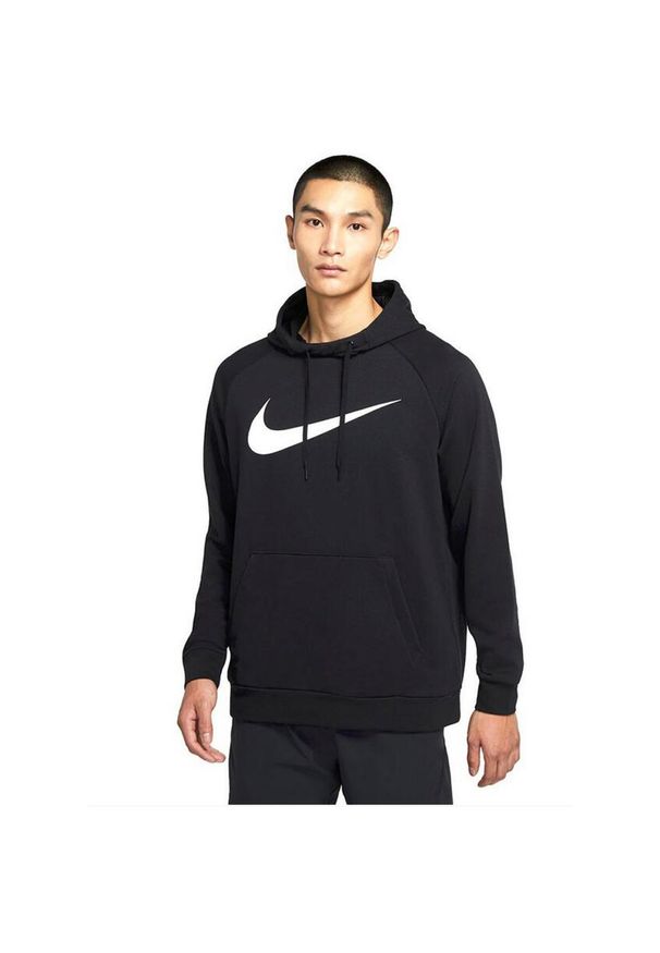 Bluzy sportowa męska Nike Drifit. Typ kołnierza: kaptur. Kolor: czarny. Sport: piłka nożna