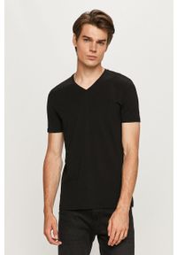 Hugo - T-shirt (2-pack). Okazja: na co dzień. Kolor: czarny. Materiał: dzianina. Styl: casual