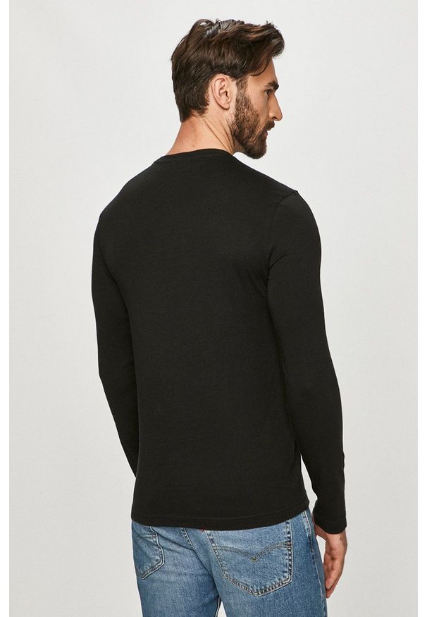 Lacoste - Longsleeve. Okazja: na co dzień. Kolor: czarny. Materiał: materiał. Długość rękawa: długi rękaw. Styl: casual