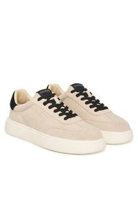 Guess Sneakersy FMFPLA SUE12 Beżowy. Kolor: beżowy. Materiał: zamsz, skóra