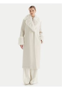 TwinSet - TWINSET Płaszcz zimowy 252TT2040 Écru Regular Fit. Sezon: zima