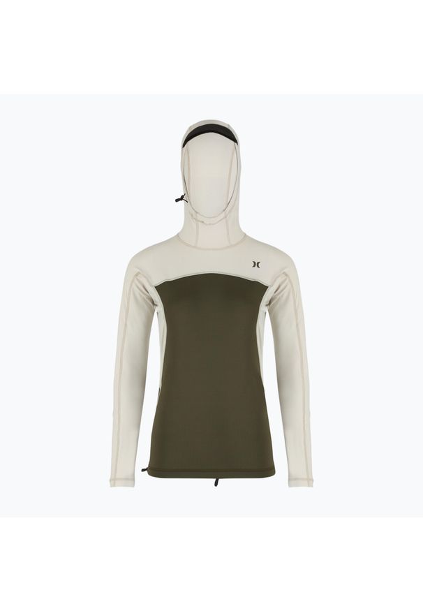 Longsleeve do pływania męski Hurley Coast Guard Hooded Surf Top. Kolor: beżowy