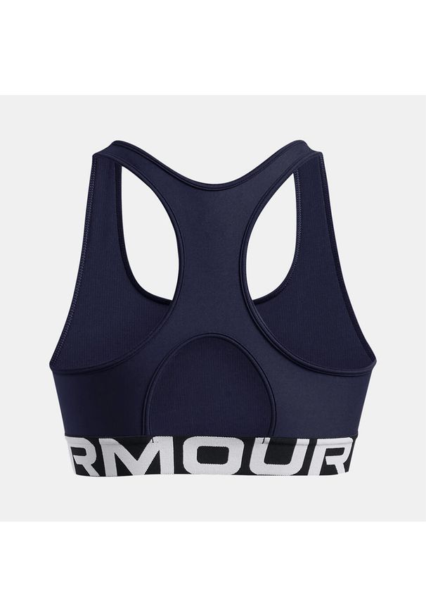 Stanik sportowy Under Armour HeatGear Authentics Mid Branded Bra. Kolor: niebieski