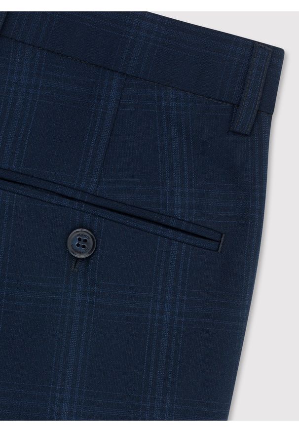 Pako Lorente - PAKO LORENTE – Spodnie garniturowe w kratę. Okazja: na spotkanie biznesowe. Materiał: poliester, wiskoza. Styl: biznesowy, elegancki