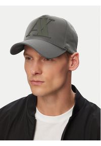 Armani Exchange Czapka z daszkiem 954079 CC518 U8097 Szary ciemny. Kolor: szary. Materiał: materiał #4