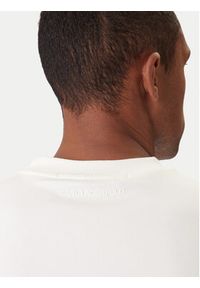 Karl Lagerfeld - KARL LAGERFELD T-Shirt 755055 561221 Écru Regular Fit. Typ kołnierza: dekolt w karo. Materiał: syntetyk #3