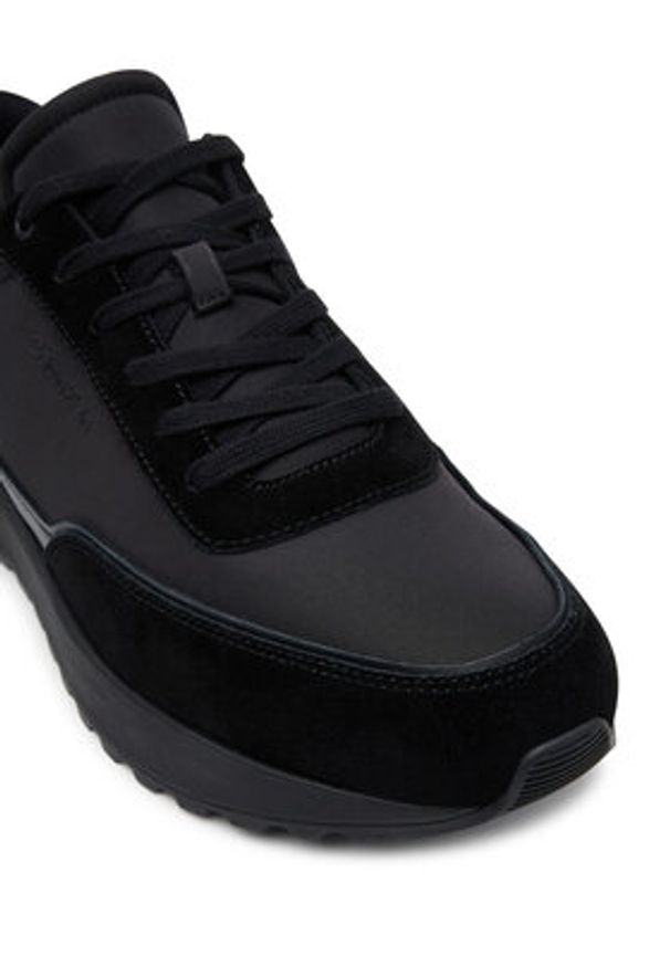 Calvin Klein Sneakersy Low Top Lace Up Repreve Mix HM0HM01714 Czarny. Kolor: czarny. Materiał: skóra