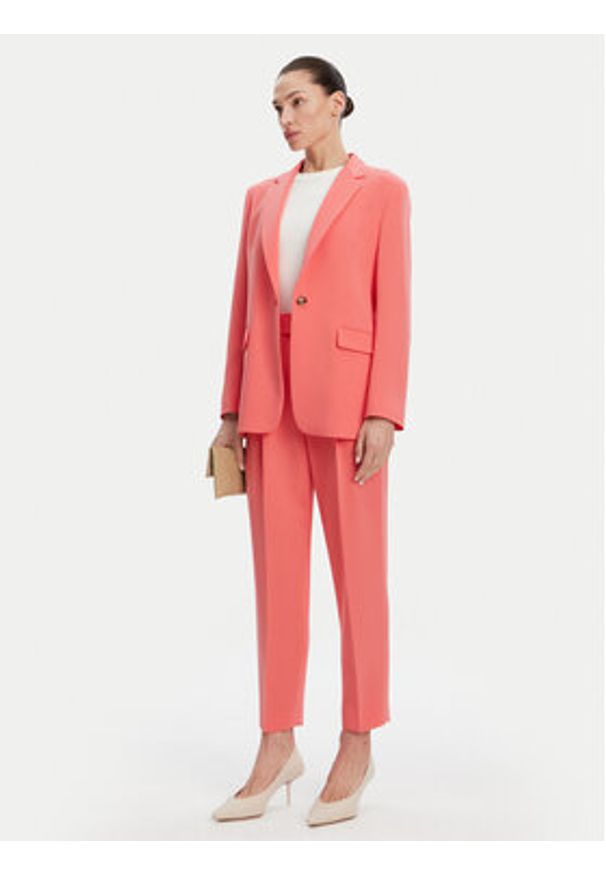 BOSS Spodnie materiałowe Tapiah 50490037 Różowy Regular Fit. Kolor: różowy. Materiał: syntetyk