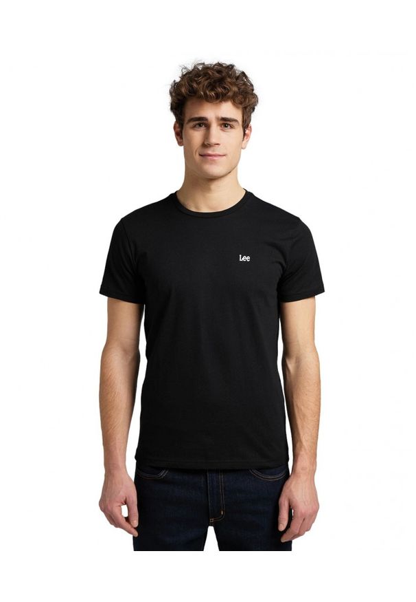 Lee - MĘSKA KOSZULKA LEE DWUPAK ZESTAW CREW BIAŁY/CZARNY 112142479. Kolor: biały, wielokolorowy, czarny