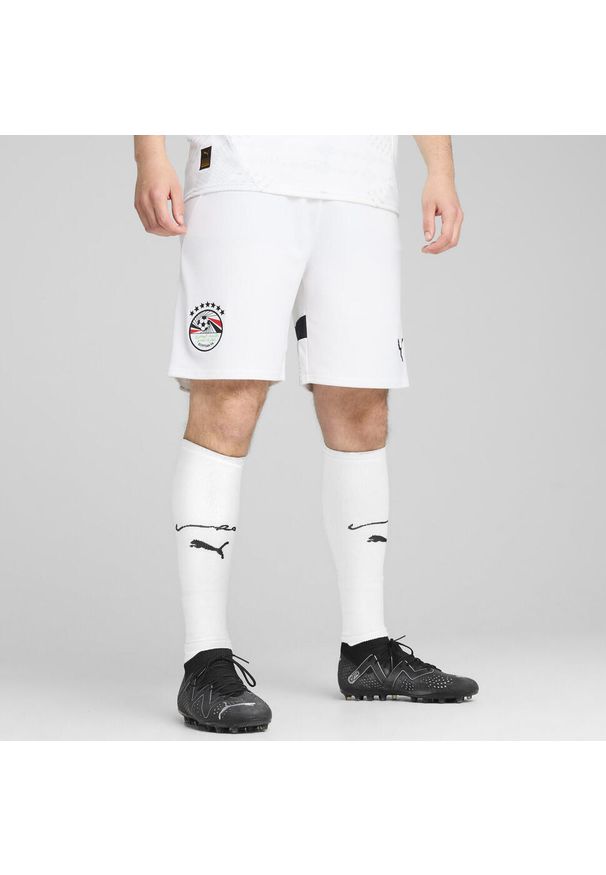 Puma - Męskie szorty Egipt 2025 PUMA White Cool Mid Gray. Kolor: szary, biały, wielokolorowy. Sport: piłka nożna