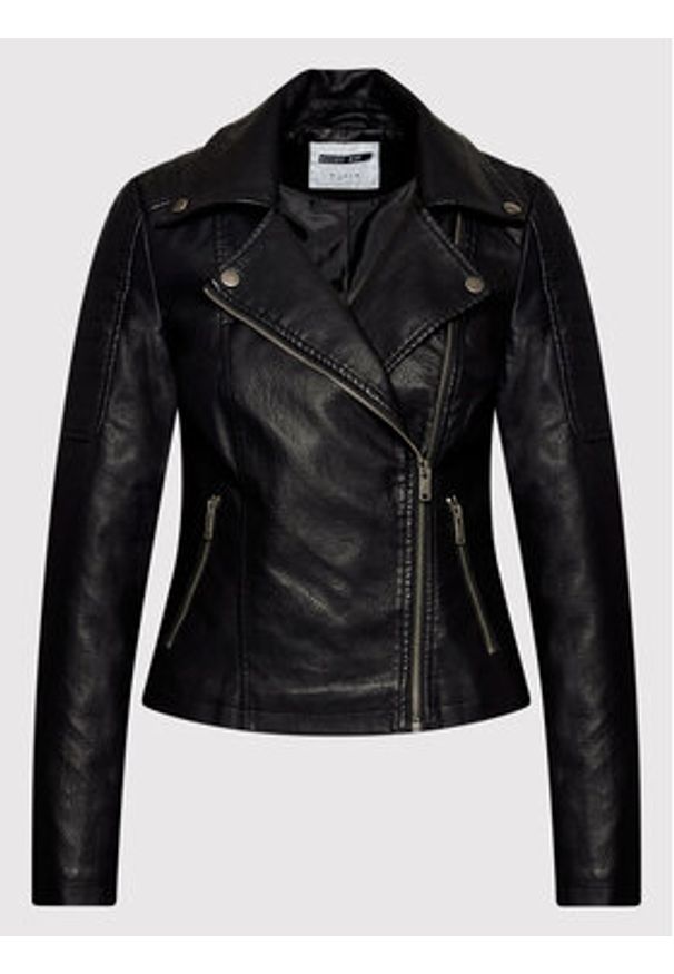 Noisy may - Noisy May Kurtka z imitacji skóry Rebel 27000741 Czarny Slim Fit. Kolor: czarny. Materiał: syntetyk