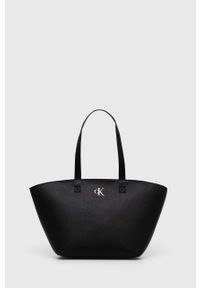 Calvin Klein Jeans torebka kolor czarny. Kolor: czarny