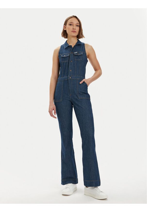 Wrangler Kombinezon 112351045 Granatowy Slim Fit. Kolor: niebieski. Materiał: bawełna