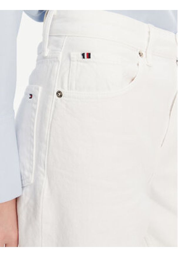 TOMMY HILFIGER - Tommy Hilfiger Jeansy WW0WW44363 Biały Wide Leg. Kolor: biały