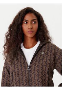 Lacoste Bluza SF7606 Brązowy Regular Fit. Kolor: brązowy. Materiał: bawełna, syntetyk #4