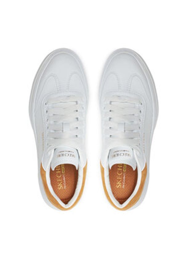 skechers - Skechers Sneakersy 185060/WTAN Biały. Kolor: biały. Materiał: skóra