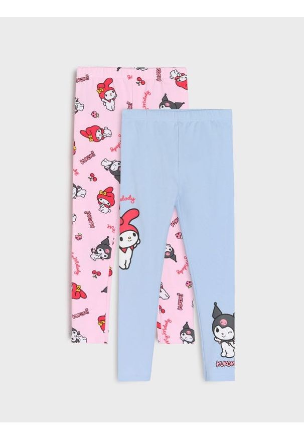 Sinsay - Legginsy 2 pack Kuromi - fioletowy. Kolor: fioletowy