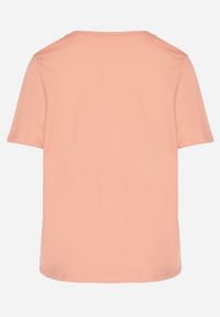 Born2be - Pomarańczowy Bawełniany Klasyczny T-shirt Fevarene. Kolor: pomarańczowy. Materiał: bawełna. Styl: klasyczny