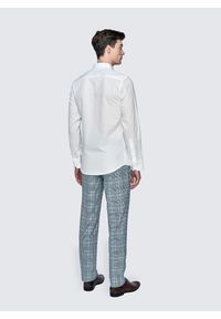 Pako Lorente - PAKO LORENTE – Niebieskie spodnie garniturowe w kratę. Kolor: niebieski. Materiał: poliester, wiskoza, elastan #3