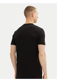 Karl Lagerfeld - KARL LAGERFELD T-Shirt 755400 552235 Czarny Regular Fit. Typ kołnierza: dekolt w karo. Kolor: czarny. Materiał: bawełna