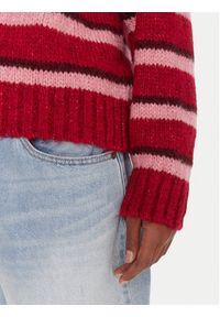 Tommy Jeans Sweter Badge DW0DW21679 Czerwony Relaxed Fit. Kolor: czerwony. Materiał: syntetyk #4