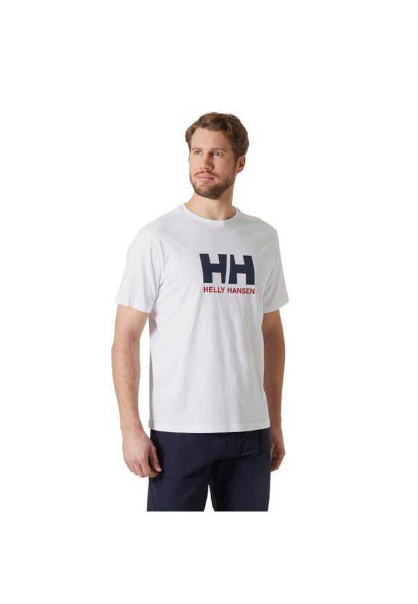 Koszulka z nadrukiem męska Helly Hansen HH Logo T-Shirt 2.0. Kolor: biały. Wzór: nadruk