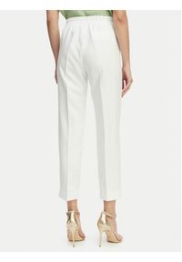 Maryley Spodnie materiałowe 26EB616/43VA Biały Regular Fit. Kolor: biały. Materiał: syntetyk #3