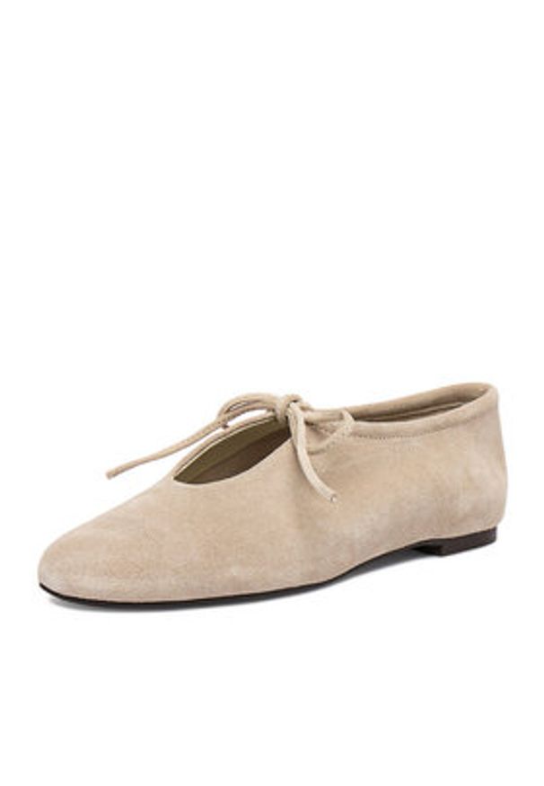 Gino Rossi - GINO ROSSI Półbuty EO-26SS10 Beżowy. Kolor: beżowy. Materiał: skóra, zamsz