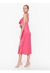 Simple Sukienka koktajlowa SUD005 Różowy Regular Fit. Kolor: różowy. Materiał: wiskoza. Styl: wizytowy