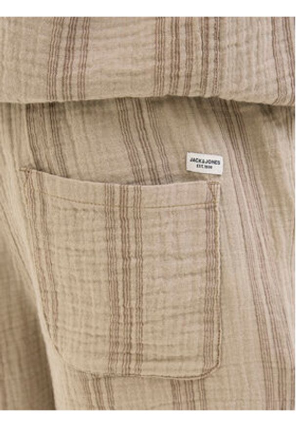 Jack & Jones Szorty materiałowe Jaiden 12274758 Beżowy Relaxed Fit. Kolor: beżowy. Materiał: bawełna
