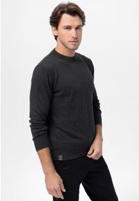 Volcano - Bawełniany sweter S-RAYAN. Okazja: na co dzień. Materiał: bawełna. Wzór: melanż. Styl: klasyczny, casual, elegancki #1