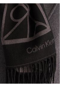 Calvin Klein Szalik LV04D8061 Szary. Kolor: szary. Materiał: poliester, materiał
